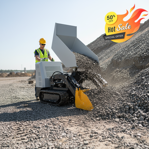Mini-dumper chenillé tout-terrain à transmission hydraulique intégrale, capacité de charge de 500 kg, pour fermes, vergers et jardins, avec <span class=keywords><strong>moteur</strong></span> optimisé - Product Image 1