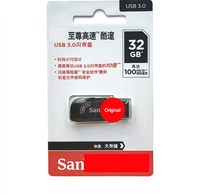 Clé USB de bureau compatible avec Sandisk Mini 2.0, CZ50 Cool Blade, capacité de 8 Go à 128 Go, clé USB en métal