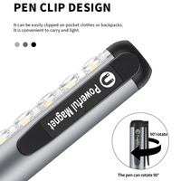 Mini lampe torche LED rechargeable portable en alliage d'aluminium, étanche IP55, avec 7 LED COB pour une utilisation en extérieur