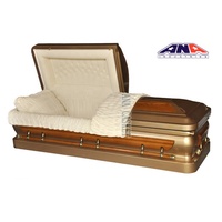Ataúd y ataúd funerario de madera y metal del nuevo diseño del estilo estadounidense de la venta caliente de ANA