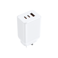 Chargeur GaN 65W PD3.0 QC3.0 PPS 1A2C pour téléphone, ordinateur portable, tablette EN 50075 & EN 62368
