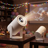 Mini projecteur vidéo JUNUO TURN1 720P Android 14 avec puce Allwinner, WiFi6, BT5.2, 1 Go + 8 Go, 200 Lumens, 235 pouces, pour cinéma maison