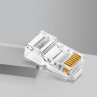 Cat5e Rg45 métal 8 broches prix Ethernet rj 45 connecteur passer par rj45 connecteur cat6 utp