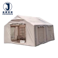 Grande tente de camping gonflable imperméable pour famille, tente d'extérieur portable avec pompe à air pour 8 à 10 personnes, camping en groupe