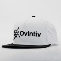 Casquette de sport confortable et neutre pour l'extérieur, haute performance, imperméable, perforée au laser, 5 pièces, visière plate, avec logo personnalisé, pour le surf et le golf