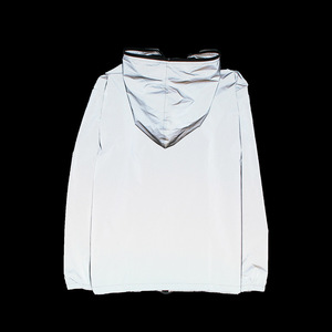 Chaqueta Bomber de Poliéster 100% con Recubrimiento Reflectante, Tallas Grandes, Capucha y Cremallera Completa, Venta al por Mayor, Estilo Urbano 3M, Logotipo Personalizado OEM, para Hombre - Product Image 4
