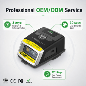 Escáner de Código de Barras Montado en el Guante, Manos Libres, Bluetooth HID SPP 1D 2D <span class=keywords><strong>QR</strong></span> con Motor <span class=keywords><strong>Zebra</strong></span> SE4107 para Almacén, Comercio Electrónico y Logística - Product Image 2