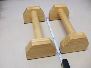 Wooden <strong>Parallel</strong> <strong>Bars</strong>,Non-slip Rubber Feet for Men Strength Training Planks - Product Image 3