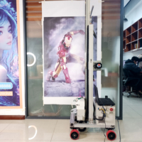 Mesin Printer Dinding Vertikal UV Ink 3D 5D BYTCNC 2 in 1 untuk Mencetak Gambar, Mesin Pencetak Dinding Otomatis Penuh