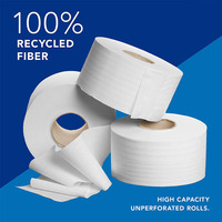 Rouleau de papier toilette 100% vierge, gaufrage de pâte vierge dans un lieu public commercial, rouleau de papier toilette géant 2 plis, vente en gros, chine
