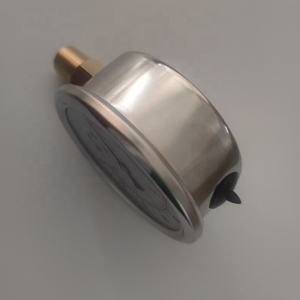 하이 퀄리티 60mm 황동 압력 게이지, 스테인리스 스틸 오일 충전 바닥 연결 6bar 압력 정격 가스 적용 - Product Image 3