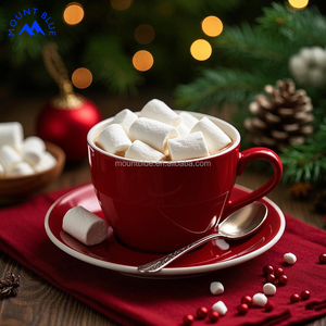 New Arrival Christmas Santa Sweet Chocolate Hot Cocoa Kit with Solid Form and Nut Infused <strong>Mini</strong> Marshmallows for Holiday Gifting - Product Image 2