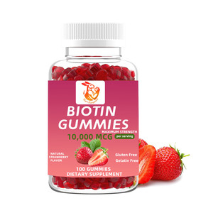 Complément alimentaire à base de plantes pour la croissance de la barbe et des cheveux, sous marque privée, avec vitamines B5 et B12, antioxydant, pour des cheveux, une peau et des ongles sains, sans gluten, 100 unités - Product Image 1
