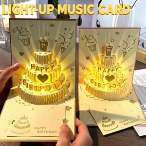 Carte d'<span class=keywords><strong>anniversaire</strong></span> 3D pop-up, avec lumière et <span class=keywords><strong>chanson</strong></span> en option, parfumée, multicolore avec enveloppe et message. - Product Image 6