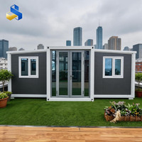 Maison conteneur préfabriquée extensible de 20 pieds avec 2 chambres, cuisine et salle de bain pour habitation, bureau ou école