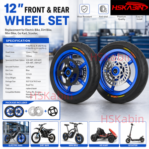 Juego de Ruedas Kenda de 12 Pulgadas, Color Azul, Supermoto, Llantas Tubeless para Carretera 90/90-12 120/70-12, Ruedas de Aleación para Bicicleta Eléctrica y Motocicleta - Product Image 4