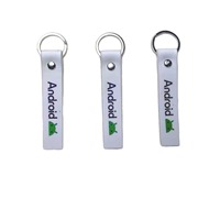 Porte-clés personnalisé en PVC souple et silicone, bracelet de poignet, breloque de sac, article de marque tendance, vente en gros
