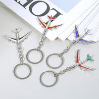Porte-clés de chasse 3D vintage Porte-clés mousqueton en métal avec impression UV pour les amateurs d'aviation