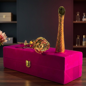 Caja de Regalo Premium con Rosa Real Chapada en Oro de 24K, Hecha a Mano, Elegante y Romántica, de Larga Duración, para el Día de la Madre - Product Image 2