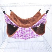 Hamac double couche en peluche pour animaux de compagnie Sac de couchage chaud pour écureuil et miel Colugo Hamac en coton amovible pour animaux de compagnie Lit pour chiens