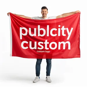 Drapeau personnalisé 3x5 pieds drapeaux personnalisés bannières-personnaliser imprimer votre propre Logo/Design/mots/texte-couleur vive