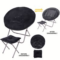 Ensemble de fauteuils pliants confortables et moelleux pour bureau à domicile, dortoir, salon, sieste et détente, avec repose-pieds ottoman, fauteuil lune douillet en peluche