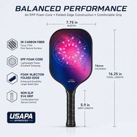 Raquette de paddle en carbone 3K de qualité supérieure, matériau hybride à surface en graphite, poignée en caoutchouc de qualité professionnelle, qualité supérieure, unibody