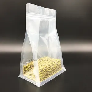 Kunststoff behälter Lebensmittel verpackung biologisch abbaubarer Beutel mit flachem Boden transparente Verpackung Waschpulver Verpackungs beutel