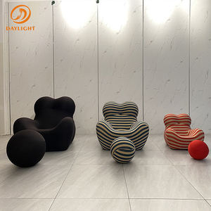Wholesale Stylist Replicate Brand Fancy Colored Stripe Fabric <strong>Sofa</strong> Leisure Chairs Sets <strong>Funky</strong> Furnitures for French - Product Image 5