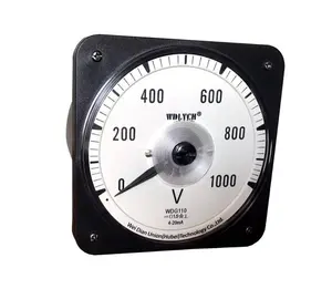 Pabrik harga grosir listrik laut 1000V skala lebar AC 220V 380V 4-20mA Voltmeter pengukur tegangan