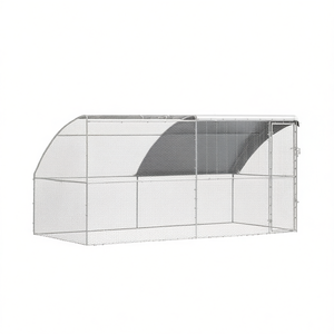 Gabbia per Polli 157,48 X 78,74 X 78,74 Pollici in Metallo Argento ad Alta Rigidità per la Cura degli Animali - Product Image 1