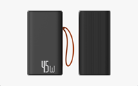 Nouvelle batterie externe pour ordinateur portable PD45w, charge rapide, petite taille, avec câble de charge Type-C et port USB-C, chargeur en alliage d'aluminium 10000mah