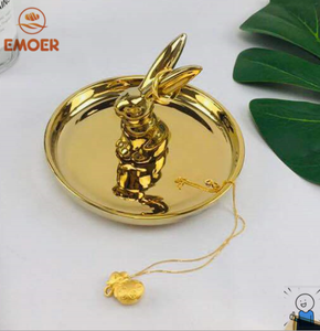 <span class=keywords><strong>Assiette</strong></span> à dessert en porcelaine écologique Gold Rabbit Party - Product Image 4
