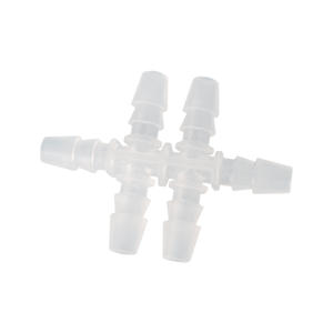 Raccord rapide flexible en plastique à six voies de 4 mm de diamètre égal, en forme de pagode, multi-têtes, en PP, pour accessoires d'aquarium - Product Image 1