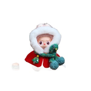Vêtements pour poupée Mini Labubu, style hiver de Noël 4.0, porte-clés en vinyle Heart's Code, tenue de 10 cm pour poupée de quatrième génération - Product Image 5