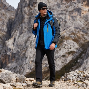 TKAN286D hombres al aire libre invierno impermeable de gran tamaño casual peso pesado 500 Gsm escalada Camping mantener caliente chaqueta - Product Image 1
