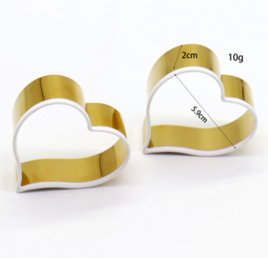 Vàng hình trái tim <span class=keywords><strong>Cookie</strong></span> bột cắt với Silicone cạnh - Product Image 4