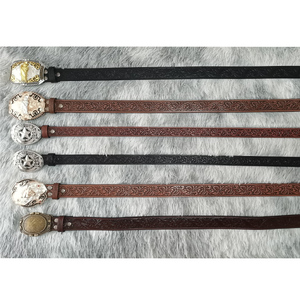 Sabuk Trailmaster kasar Tepi Barat liar tali kulit sapi warisan - Product Image 3