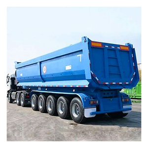 Semi-remorque benne basculante arrière en U pour charges lourdes, 3 ou 4 essieux, capacité de chargement 60/70/90 tonnes, fabrication chinoise - Product Image 2