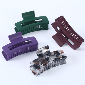 กิ๊บหนีบ<span class=keywords><strong>ผม</strong></span>พลาสติก ABS+TPR <span class=keywords><strong>ทรง</strong></span>สี่เหลี่ยมผืนผ้า แฟชั่น กันลื่น สีไล่ระดับ ขนาดใหญ่ 4 นิ้ว แบบด้าน จับผมแน่น - Product Image 2