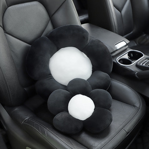 Coussin de siège ergonomique pour voiture, support lombaire et appui-tête floral pour le confort intérieur de la voiture - Product Image 4