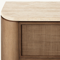 Meubles de chambre à coucher modernes de luxe Commode en bois à 6 tiroirs pour chambre à coucher
