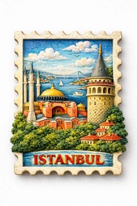 Imán de Resina Pintado con Diseño Turístico de Turquía, Recuerdo Creativo, Decoración para el Hogar, Turismo de la Ciudad de <span class=keywords><strong>Estambul</strong></span> - Product Image 3