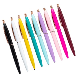 Stylo bille personnalisé en aluminium multicolore avec logo sur mesure pour cadeau promotionnel en gros - Product Image 2