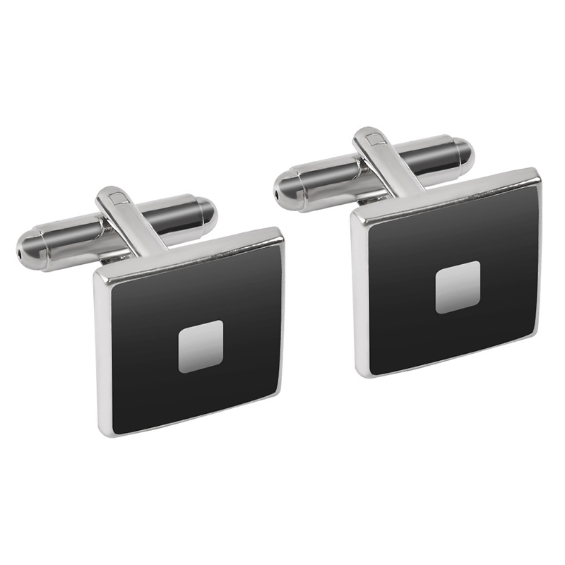 Cuadrado de plata esmaltado