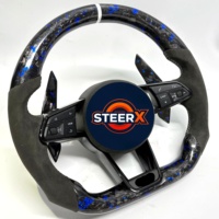 Volant en fibre de carbone forgée pour Audi A1 A3 A4 A5 A6 A7 R8 RS3 RS5 C7 Q5 Q7 S3 S4 S5 TT B8 B9 - Prise en charge de toute personnalisation