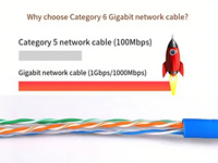Harga pabrik DENIXI kabel komunikasi tembaga Cat6 kabel Ethernet 305 meter kabel jaringan untuk penggunaan dalam ruangan
