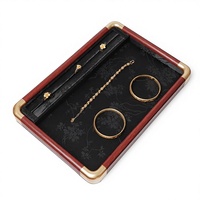 Plateau de présentation en bois Xiangyun pour bijoux, bagues, pendentifs et colliers d'émeraude TPXL3B