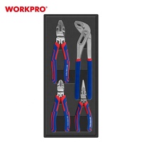 Juego de Herramientas Mecánicas WORKPRO 193PC BMC-Tray, Caja de Herramientas con Ruedas, Carro de Herramientas con Ruedas, Kit de Herramientas con Gabinete