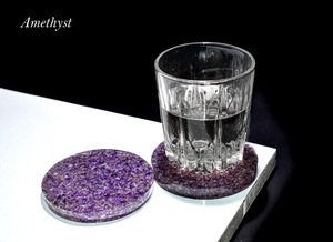 Wholesale Price Amethyst Orgone Energy Coaster With Copper Spiral Reiki Healing <b>Crystal</b> Plate <b>For</b> EMF Protection And Charging - Product Image 5